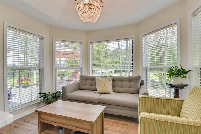267 Fairway Dr, Mccormick, SC 29835 - living room with a chandelier and light wood-style floors