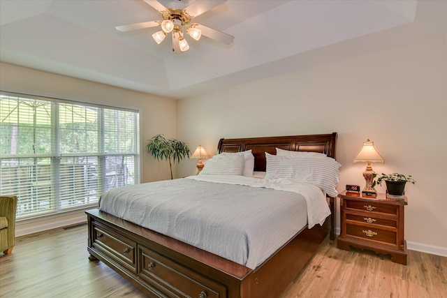 267 Fairway Dr, Mccormick, SC 29835 - bedroom with light wood-type flooring, baseboards, and a ceiling fan
