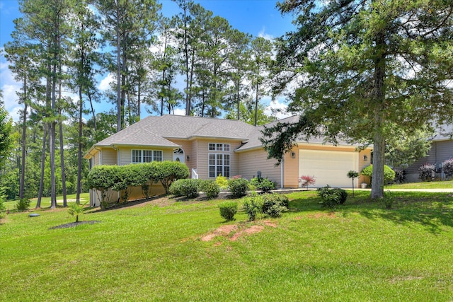 267 Fairway Dr, Mccormick, SC 29835 - view of front facade featuring a garage, a front lawn, and roof with shingles