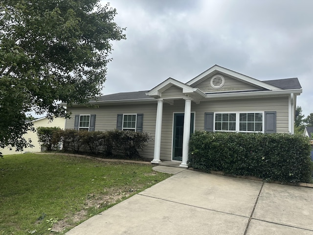 4909 Ashbrooke Way, Grovetown, GA 30813 - ranch-style home with a front yard and a patio area