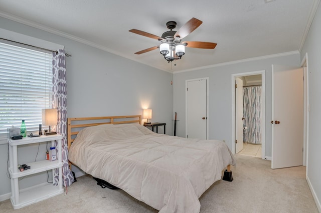 1414 Brookgreen Dr, North Augusta, SC 29841 - carpeted bedroom with multiple windows, crown molding, and a ceiling fan