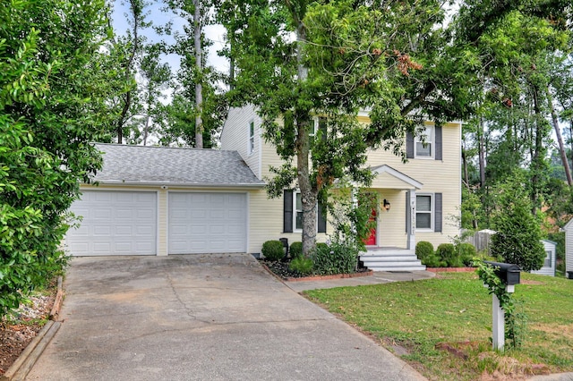 1414 Brookgreen Dr, North Augusta, SC 29841 - view of front of property with an attached garage, driveway, a front lawn, and roof with shingles