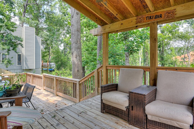 1414 Brookgreen Dr, North Augusta, SC 29841 - view of wooden terrace