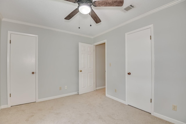 1414 Brookgreen Dr, North Augusta, SC 29841 - unfurnished bedroom featuring ornamental molding, carpet flooring, and ceiling fan