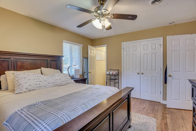 1612 Fairwood Dr, Augusta, GA 30909 - bedroom featuring light wood finished floors, a closet, and a ceiling fan