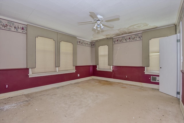 2910-2920 Milledgeville Rd, Augusta, GA 30904 - spare room with a ceiling fan and concrete floors