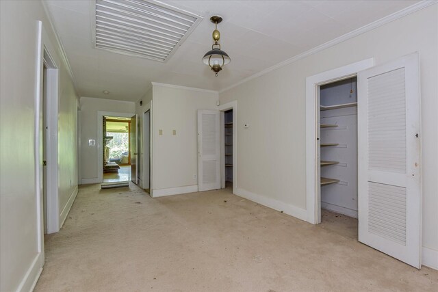 2910-2920 Milledgeville Rd, Augusta, GA 30904 - unfurnished bedroom featuring light carpet and ornamental molding