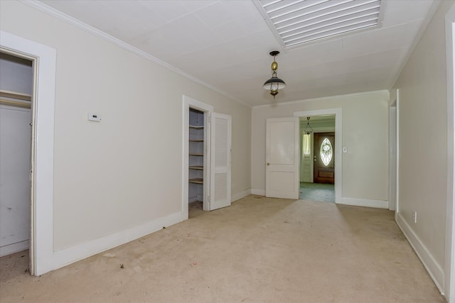 2910-2920 Milledgeville Rd, Augusta, GA 30904 - unfurnished living room featuring light carpet and crown molding