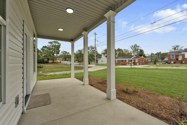 view of patio / terrace with a porch