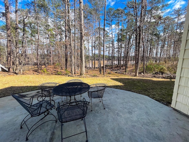 view of patio featuring outdoor dining space