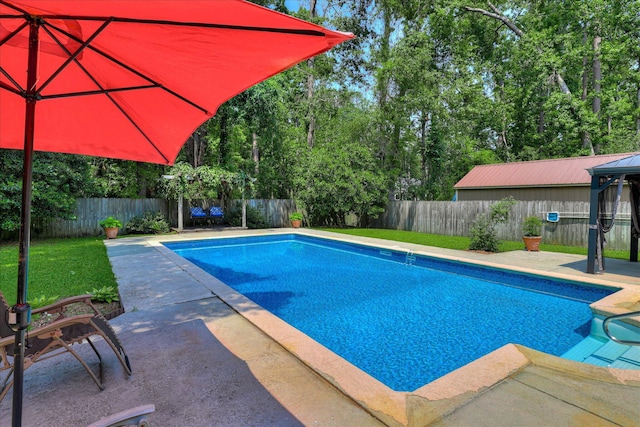 213 Oak Ln, Waynesboro, GA 30830 - view of pool featuring a patio and a gazebo