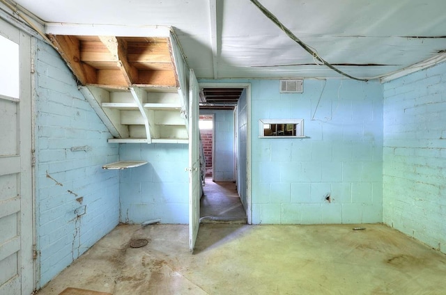 601 Lexington Ave, Washington, GA 30673 - unfinished basement featuring concrete block wall