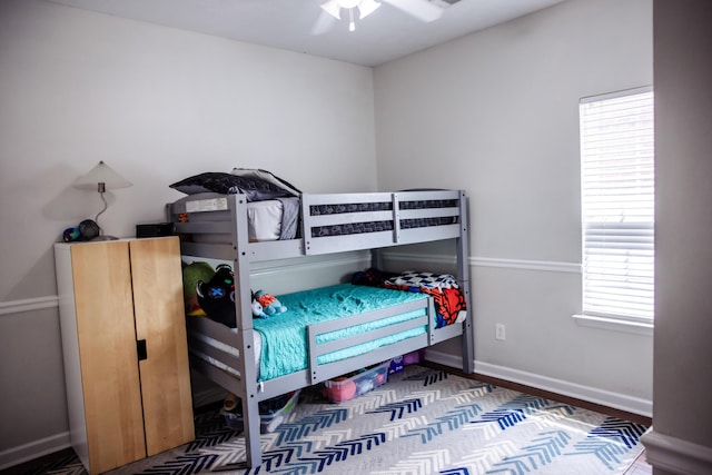 4725 Park Ridge Ct, Evans, GA 30809 - bedroom featuring baseboards and ceiling fan