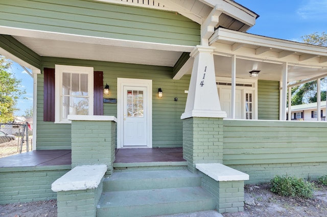 view of doorway to property