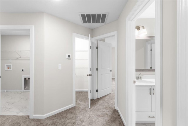 250 Prominence Dr, Grovetown, GA 30813 - hall with a sink and carpet