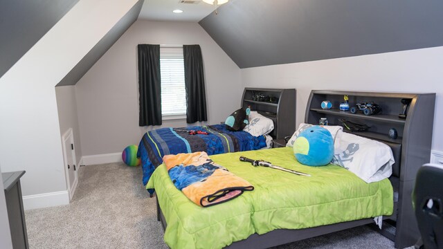 902 Adderley Ln, Evans, GA 30809 - bedroom with carpet flooring, vaulted ceiling, and baseboards