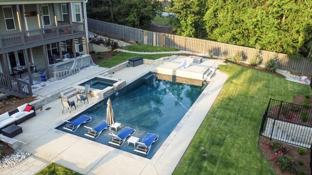 902 Adderley Ln, Evans, GA 30809 - view of swimming pool with a patio area and a pool with connected hot tub