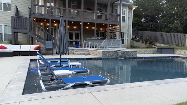 902 Adderley Ln, Evans, GA 30809 - view of pool featuring stairway, an outdoor living space, and a patio
