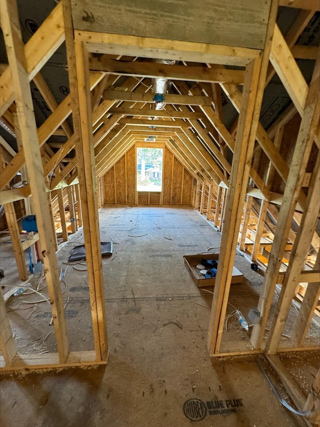 view of attic