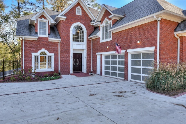 view of property featuring a garage