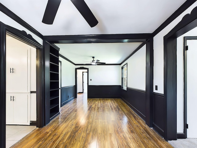 1952 Satcher Blvd, Augusta, GA 30906 - empty room featuring ceiling fan, ornamental molding, and wood finished floors