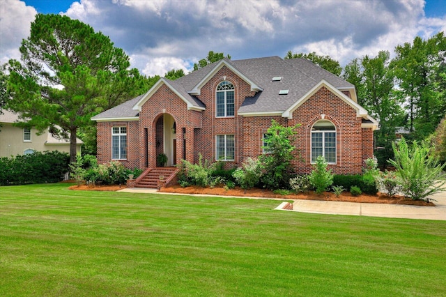 view of front facade with a front yard