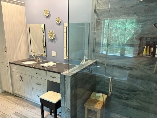 405 Sawgrass Cv, Mccormick, SC 29835 - bathroom featuring a shower stall and vanity