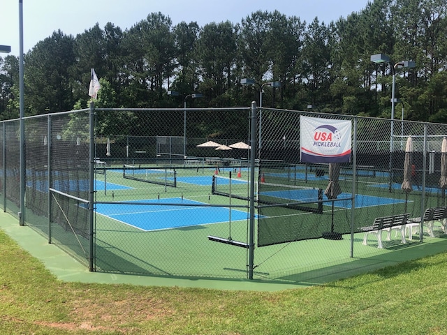 405 Sawgrass Cv, Mccormick, SC 29835 - view of tennis court with view of scattered trees