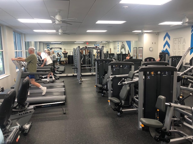 405 Sawgrass Cv, Mccormick, SC 29835 - exercise room featuring ceiling fan