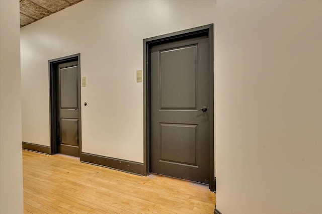 hallway featuring light hardwood / wood-style floors