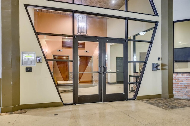 doorway to outside with french doors