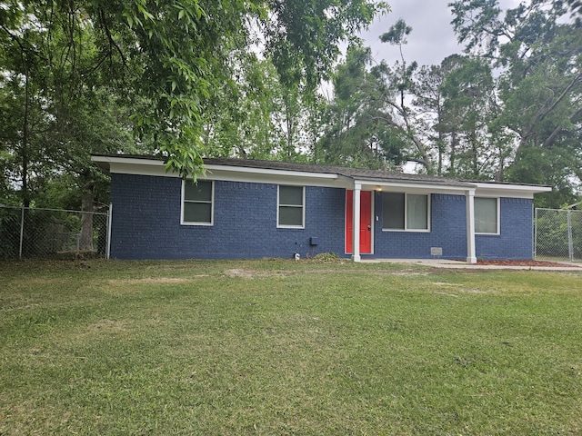 3629 Meadowgrove Dr, Augusta, GA 30906 - ranch-style home featuring fence, brick siding, and a front yard