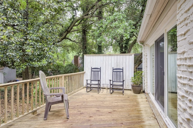 view of wooden terrace