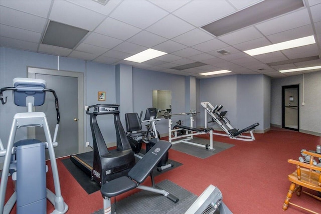 2068 Walton Way, Augusta, GA 30909 - workout area featuring a paneled ceiling