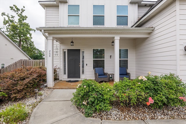 268 Anneswood Rd, Martinez, GA 30907 - entrance to property with a porch and board and batten siding