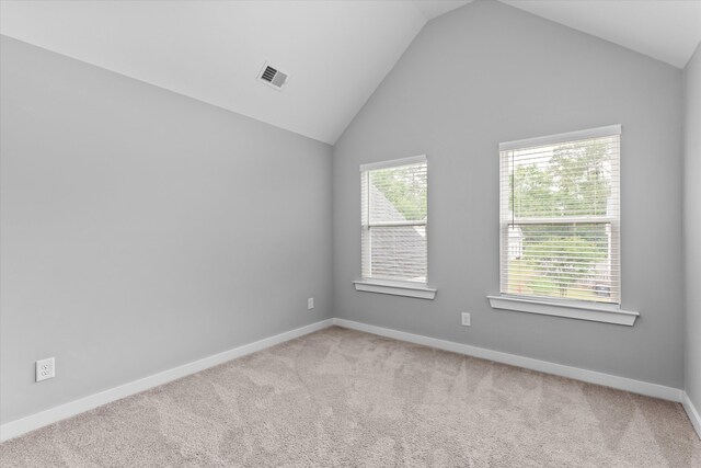 268 Anneswood Rd, Martinez, GA 30907 - carpeted empty room featuring vaulted ceiling and baseboards
