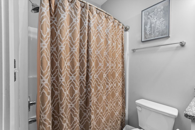 268 Anneswood Rd, Martinez, GA 30907 - bathroom with toilet and a shower with shower curtain