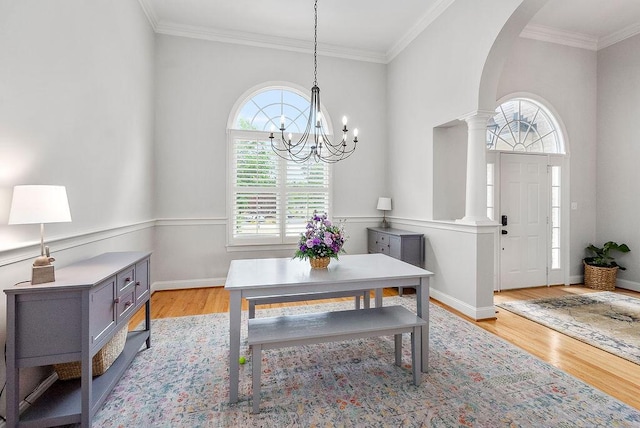 153 Longwood Green Ct, Aiken, SC 29803 - dining space with crown molding and plenty of natural light