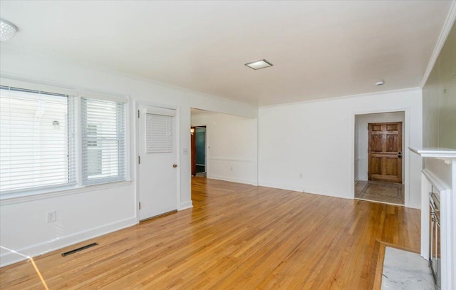 418 Kemp Dr, Augusta, GA 30909 - spare room with light wood finished floors and crown molding