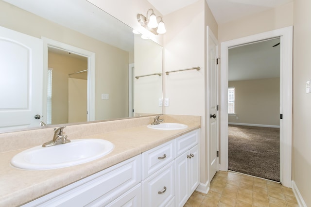 bathroom with vanity