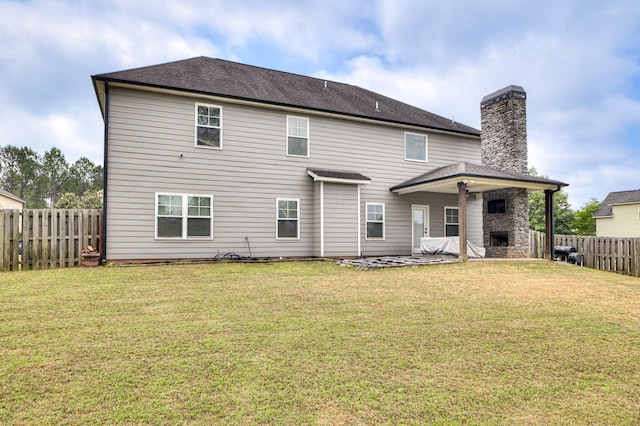 251 Wentworth Pl, Grovetown, GA 30813 - rear view of house with a chimney and a patio area