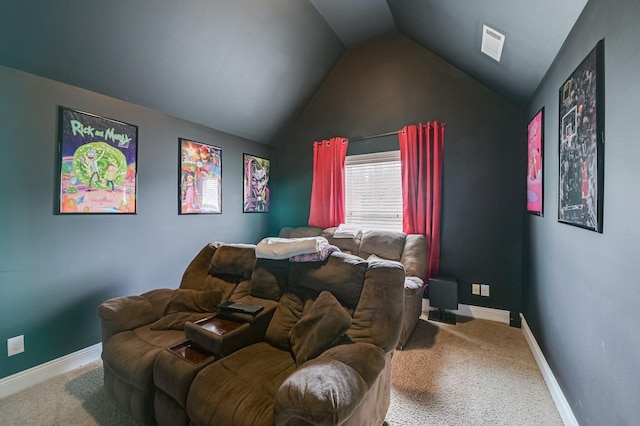 251 Wentworth Pl, Grovetown, GA 30813 - carpeted home theater with lofted ceiling and baseboards