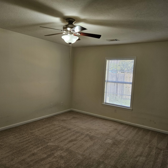 5102 Wheeler Lake Rd, Augusta, GA 30909 - carpeted spare room featuring ceiling fan, baseboards, and a textured ceiling