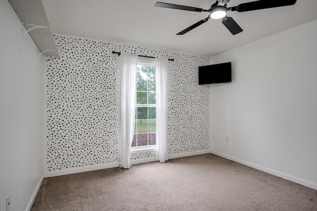 188 Marks Walden Rd, Blythe, GA 30805 - unfurnished room with carpet, baseboards, and ceiling fan