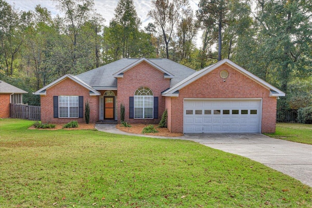 5776 Carriage Hills Dr, Martinez, GA 30907 - single story home with concrete driveway, brick siding, and an attached garage