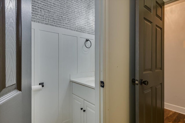 5776 Carriage Hills Dr, Martinez, GA 30907 - bathroom featuring vanity and wood finished floors