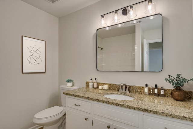 3408 Wheeler Rd, Augusta, GA 30909 - full bathroom featuring vanity, toilet, and a shower