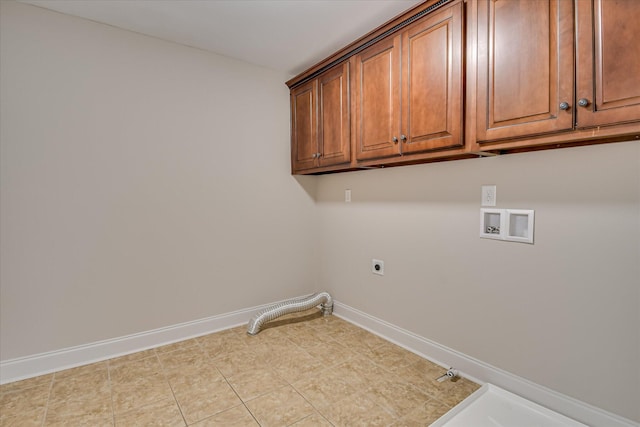 514 Hardwick Ct, Evans, GA 30809 - washroom with gas dryer hookup, cabinet space, hookup for a washing machine, electric dryer hookup, and baseboards
