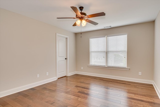 514 Hardwick Ct, Evans, GA 30809 - unfurnished room with a ceiling fan, hardwood / wood-style flooring, and baseboards
