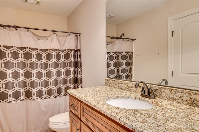514 Hardwick Ct, Evans, GA 30809 - bathroom with vanity, toilet, and curtained shower